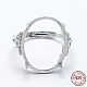 Rhodium Plated 925 Sterling Silver Finger Ring Components(STER-G027-06P)-1