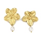 PVD Vacuum Plating 304 Stainless Steel Flower Stud Earrings(EJEW-Z075-06G)-1