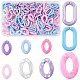 180Pcs 9 Colors Opaque Acrylic Linking Rings(OACR-FS0002-78)-1