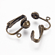 Brass Clip-on Earring Findings(X-KK-E491-AB-NF)-2