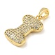 Brass Micro Pave Cubic Zirconia Pendants(KK-E061-03G-09)-2