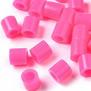PE Fuse Beads, DIY Melty Beads, Tube, Camellia, 5x5mm, Hole: 3mm, about 8000pcs/500g(DIY-R013-20)