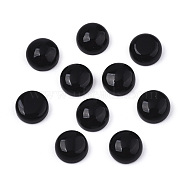 Natural Black Onyx Cabochons, Half Round/Dome, 8x3~4mm(G-N326-59A)