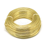 Round Aluminum Wire, Bendable Metal Craft Wire, Flexible Craft Wire, for Beading Jewelry Doll Craft Making, Light Gold, 17 Gauge, 1.2mm, 140m/500g(459.3 Feet/500g)(AW-S001-1.2mm-27)