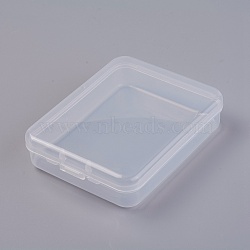 Plastic Bead Containers, Rectangle, Clear, 11.95x9.3x2.85cm, Inner Diameter: 11.05x8.9cm(X-CON-L013-04)