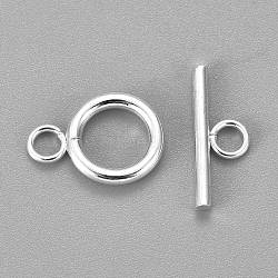 304 Stainless Steel Toggle Clasps, Silver, Ring: 16.5x12x2mm, Hole: 3mm, Bar: 18x7x2mm, Hole: 3mm(STAS-H380-03S)