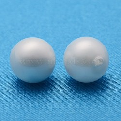 Shell Pearl Beads, Grade A, Polished, Half Drilled, White, Round, Size: 10mm in diameter, hole: 1mm(X-SPB10mm701)