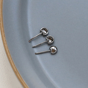 Brass Mouse Ear Head Pins, for Baroque Pearl Making, Gunmetal, 12.5x5mm