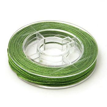 Nylon Thread for Jewelry Making, Green, 0.8mm, about 7~9m/roll