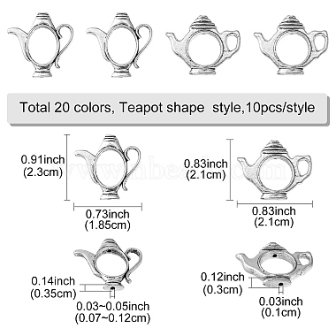 20pcs 2 styles cadre de perles en alliage de style tibétain(TIBEB-YW0001-19)-2