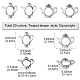 20pcs 2 styles cadre de perles en alliage de style tibétain(TIBEB-YW0001-19)-2
