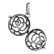 Brass Hollow Round with Rose Cage Pendants(KK-E662-20AS-NR)-2