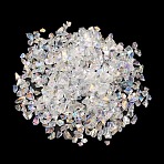 Glass Chip Beads, No Hole, for DIY Drip Filler, White, 1~4x1~4x1~4mm, about 900000Pcs/450g(GLAA-WH0033-43N)