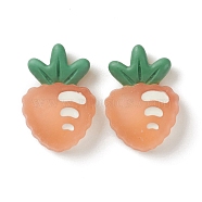 Transparent Resin Decoden Cabochons, Imitation Food, Carrot, Orange, 20.5x14x8.5mm(RESI-F024-04)