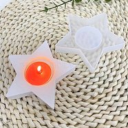 DIY Silicone for Candle Making, White, Star, 10.3x1.65cm, Inner Diameter: 4.05cm(SIL-U003-01D)