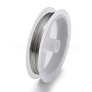 Non-Tarnish 10 Rolls 304 Stainless Steel Wire, Round, for Wire Wrapping Jewelry Making, Stainless Steel Color, 18 Gauge(1mm), about 65.62 Feet(20m)/roll(X-TWIR-H001-01F-P)