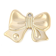 CCB Plastic Pendants, Bowknot, Golden, 37x46x5mm, Hole: 3mm(CCB-B004-01G)