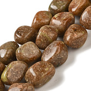 Natural Unakite Beads Strands, Nuggets, Tumbled Stone, 11.5~24x9~14x6.5~11mm, Hole: 1.1mm, about 26pcs/strand, 15.35~16.06''(39~40.8cm)(G-B078-D25-04)