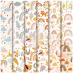 12 Sheets 12 Styles Scrapbooking Paper Pads, Decorative Craft Paper Pad, None Self-Adhesive, Arch, 153x153x0.1mm, 1 Sheet/style(DIY-C079-01J)