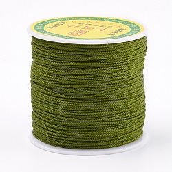 Polyester Cord, Olive, 0.8mm, about 87.48 yards(80m)/roll(OCOR-P008-214)