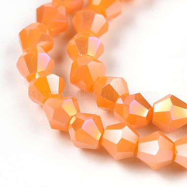 Opaque Solid Color Electroplate Glass Beads Strands(EGLA-A039-P4mm-B04)-3