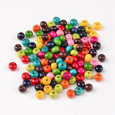 Lead Free Round Natural Wood Beads(X-WOOD-S612-M-LF)-3