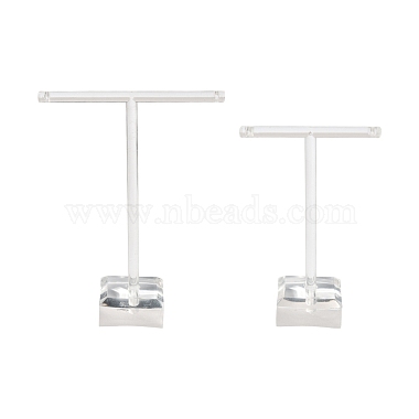 T Bar Organic Glass Earring Display Stand(EDIS-G001-01)-2