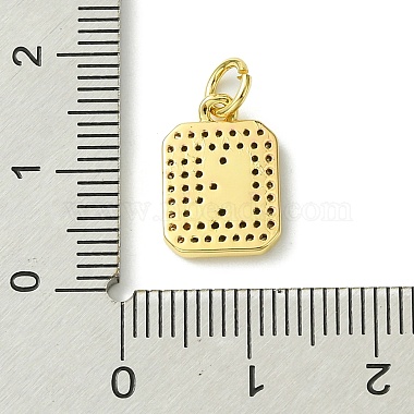 Rack Plating Brass Micro Pave Clear Cubic Zirconia Charms(KK-G501-01K-G)-3