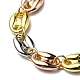 Rack Plating Brass Coffee Bean Chain Bracelet for Women(RJEW-D078-08)-3