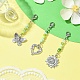 Glass Beaded & Alloy Pendant Decorations(HJEW-YW00004)-4