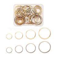 64Pcs 8 Styles 304 Stainless Steel Linking Ring, Ring, Golden & Stainless Steel Color, 8pcs/style(STAS-CD0001-19)