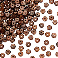 2 Strands Coconut Beads Strands, Flat Round/Disc, Heishi Beads, Coconut Brown, 8x3mm, Hole: 1.5mm, about 110~111pcs/strand, 13.27''(33.7~33.8cm)(COCB-OC0001-002)