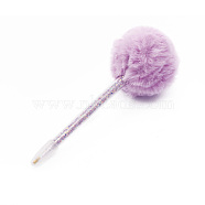 Pom Pom Ball Diamond Painting Point Drill Pen, Painting Cross Stitch Accessories Embroidery Tool, with Sequin inside, Purple, 168x63.5mm(AJEW-WH0113-18A)