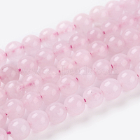 Natural Rose Quartz Beads Strands, Round, 4mm, Hole: 1mm, 45pcs/strand, 8 inch