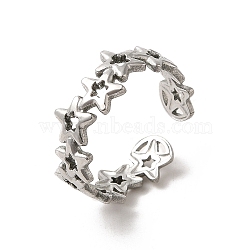 Non-Tarnish 201 Stainless Steel Finger Rings, Stainless Steel Color, 7mm, Inner Diameter: 17.8mm(RJEW-H223-01P-09)