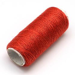 402 Polyester Sewing Thread Cords for Cloth or DIY Craft, Red, 0.1mm, about 120m/roll, 10rolls/bag(OCOR-R027-35)