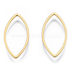 201 Stainless Steel Linking Rings, Horse Eye, Golden, 22x10x16x1mm, Inner Diameter: 8.5x19.5mm(STAS-N090-T15-2)