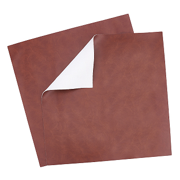 Gorgecraft PVC Leather Fabric, Leather Repair Patch, for Sofas, Couch, Furniture, Drivers Seat, Rectangle, Saddle Brown, 30x30cm, 2pcs/set