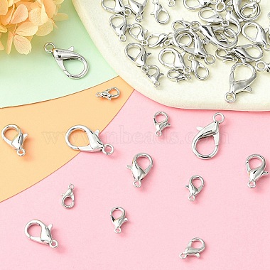 50Pcs 5 Styles Zinc Alloy Lobster Claw Clasps(FIND-YW0003-96P)-2