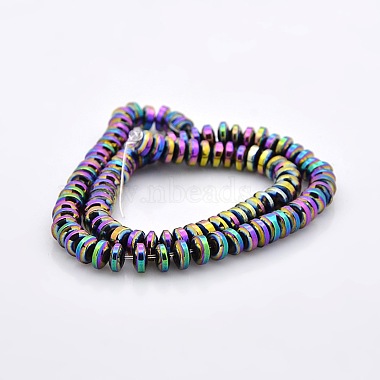 Grade AAA Non-magnetic Synthetic Hematite Rondelle Beads Strands(G-M080-01)-2