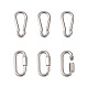 6Pcs 2 Style 304 Stainless Steel Rock Climbing Carabiners(STAS-TA0001-33P)-1