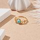 Synthetic Turquoise Braided Finger Ring(RJEW-TA00042-04)-2