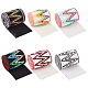 6 Bags 6 Colors 1 Yard Flat Ethnic Style Cotton Ribbons with Wave Pattern(OCOR-BC0006-40)-1