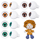 ahadermaker 6 paires 3 couleurs yeux artisanaux de poupée en acrylique en forme de larme(DIY-GA0004-57A)-1
