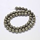Natural Pyrite Round Beads Strands(G-F197-07-10mm)-2