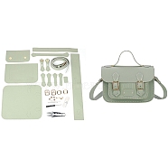 DIY Knitting Crochet Bag Making Kit, Including PU Leather Bag Accessories, Alloy Clasps, Iron Needles, Waxed Cord, Screwdriver & Scissor, Dark Sea Green, 5x18x12cm(PURS-PW0001-579E)