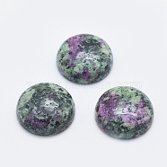 Natural Ruby in Zoisite Cabochons, Half Round, 19.5~20x6~7mm(G-G760-B02-12)