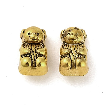 Tibetan Style Alloy Beads, Cadmium Free & Lead Free, Pig, Antique Golden, 15x8.5x9mm, Hole: 4.5mm, about 350pcs/1000g