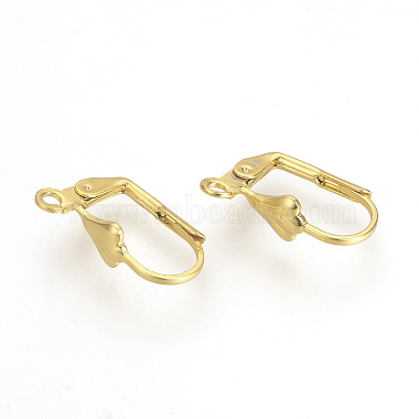 Brass Leverback Earring Findings(KK-R071-07G)-1