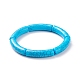10Pcs 10 Color Imitation Gemstone Acrylic Curved Tube Chunky Stretch Bracelets Set for Women(BJEW-JB08140)-4